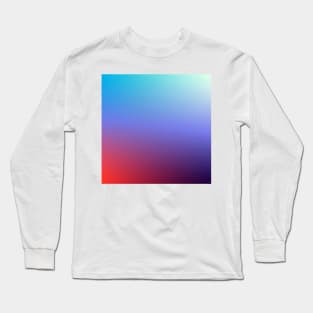 red blue sky blue abstract texture Long Sleeve T-Shirt